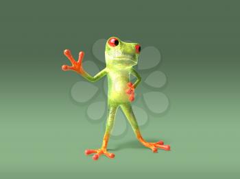 Royalty Free 3d Clipart Image of a Frog