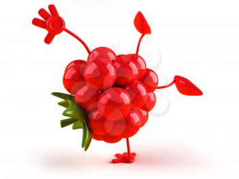 Royalty Free 3d Clipart Image of a Raspberry