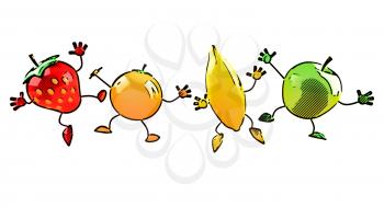 Royalty Free Clipart Image of Assorted Fruit