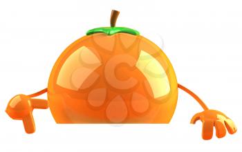 Royalty Free 3d Clipart Image of an Orange