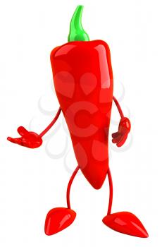Royalty Free Clipart Image of a Red Pepper