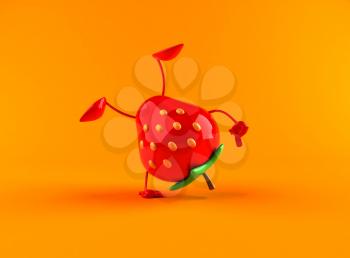 Royalty Free 3d Clipart Image of a Strawberry