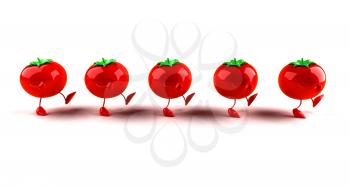 Royalty Free 3d Clipart Image of Tomatoes