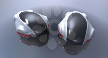 Royalty Free 3d Clipart Image of Two Computer Mice