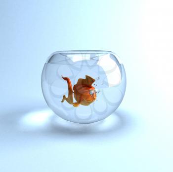 Royalty Free Clipart Image im a Fish in a Glass Bowl