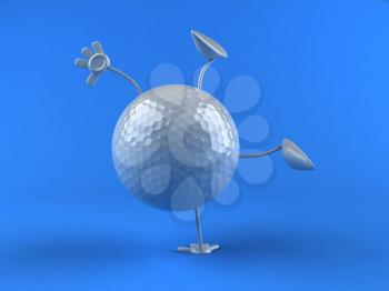 Royalty Free 3d Clipart Image of a Golf Ball