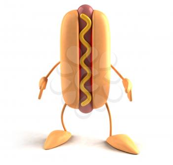 Royalty Free 3d Clipart Image of a Hotdog