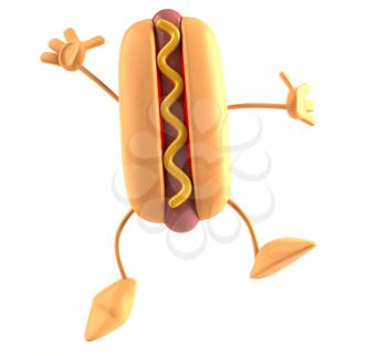 Royalty Free 3d Clipart Image of a Hotdog