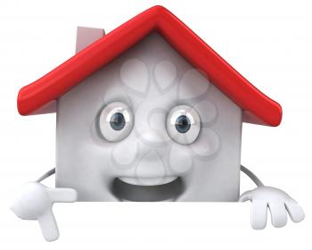 Royalty Free 3d Clipart Image of a House