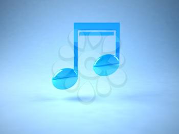 Royalty Free 3d Clipart Image of a Music Note