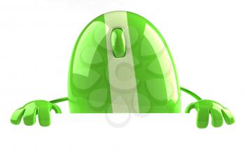 Royalty Free 3d Clipart Image of a Green Computer Mouse