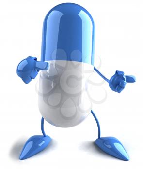 Royalty Free 3d Clipart Image of a Pill