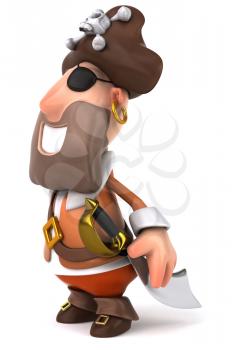 Royalty Free Clipart Image of a Pirate