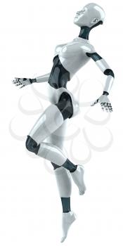 Royalty Free 3d Clipart Image of a Female Robot