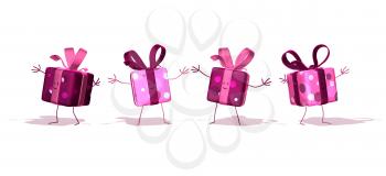 Royalty Free 3d Clipart Image of Pink Gifts