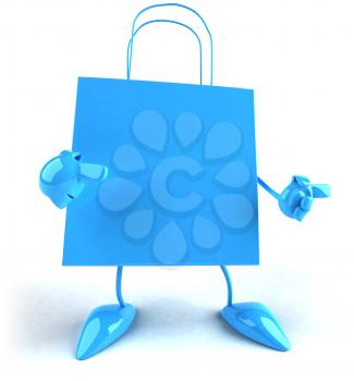 Royalty Free 3d Clipart Image of a Shopping Bag