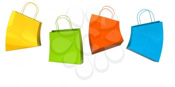 Royalty Free 3d Clipart Image of Shopping Bags