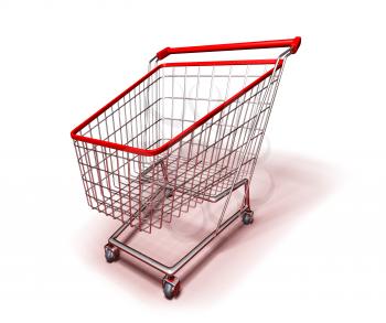 Royalty Free 3d Clipart Image of a Shopping Cart