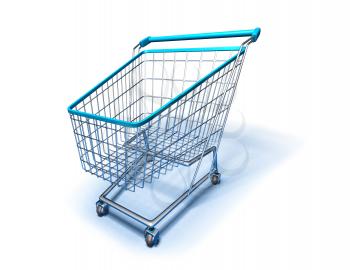 Royalty Free 3d Clipart Image of a Shopping Cart
