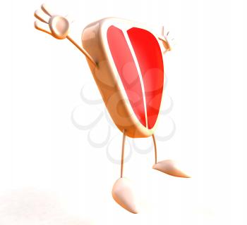 Royalty Free 3d Clipart Image of a Steak