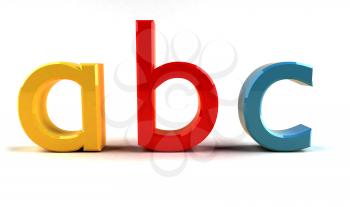 Royalty Free 3d Clipart Image of the Letters a, b, c