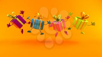 Royalty Free 3d Clipart Image of Gifts