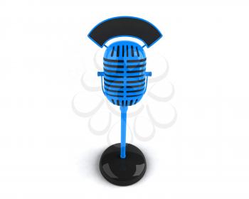 Royalty Free 3d Clipart Image of a Microphone
