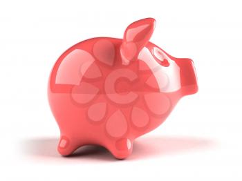 Royalty Free 3d Clipart Image of a Pink Piggy Bank
