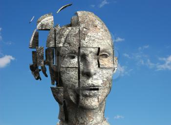 Royalty Free 3d Clipart Image of a Mannequin Head