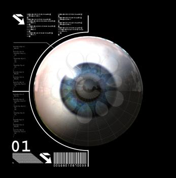 Royalty Free 3d Clipart Image of an Eyeball