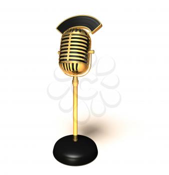 Royalty Free 3d Clipart Image of a Microphone