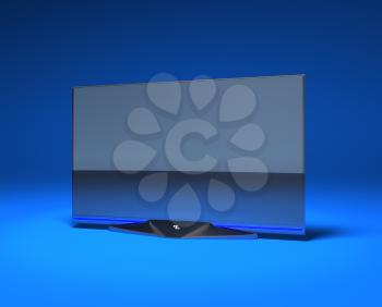 Royalty Free 3d Clipart Image of a Big Screen TV