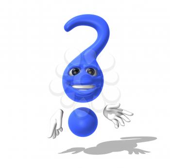 Royalty Free 3d Clipart Image of a Question Mark