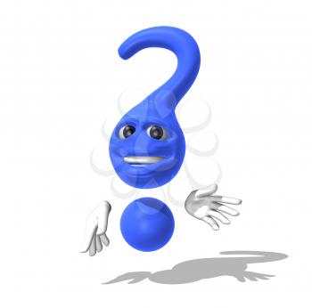 Royalty Free 3d Clipart Image of a Question Mark