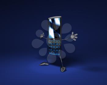 Royalty Free 3d Clipart Image of a Cell Phone