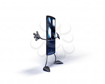 Royalty Free 3d Clipart Image of a Cell Phone