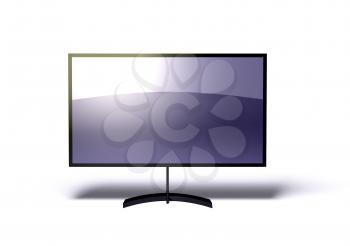 Royalty Free 3d Clipart Image of a Flat Screen TV