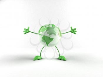 Royalty Free 3d Clipart Image of a Globe