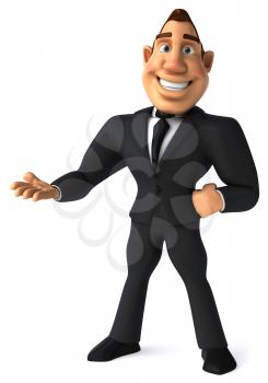 Royalty Free Clipart Image of a Confident Businessman