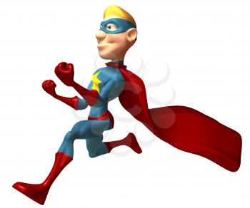 Royalty Free 3d Clipart Image of a Superhero