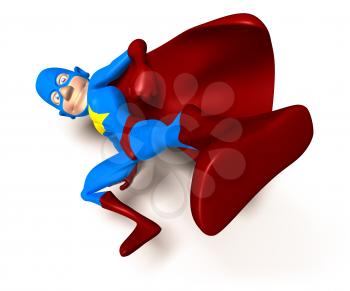 Royalty Free 3d Clipart Image of a Superhero