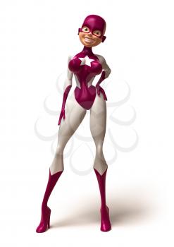 Royalty Free 3d Clipart Image of a Superwoman