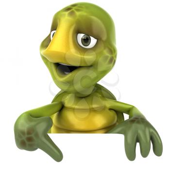 Royalty Free 3d Clipart Image of a Turtle