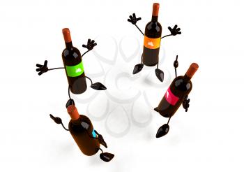Royalty Free 3d Clipart Image of Wine