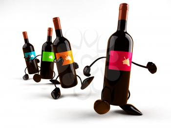 Royalty Free 3d Clipart Image of Wine