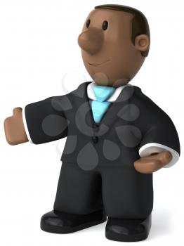 Royalty Free Clipart Image of a Black Businessman