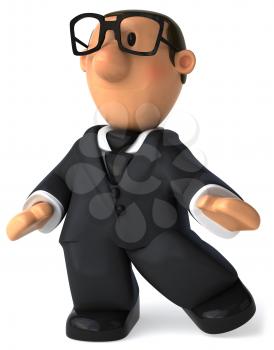 Royalty Free Clipart Image of a Businessman in Glasses