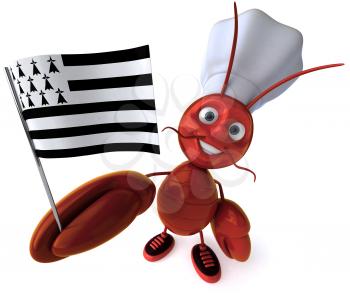 Royalty Free Clipart Image of a Lobster Chef