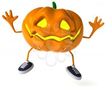 Royalty Free Clipart Image of a Happy Jack-o-Lantern