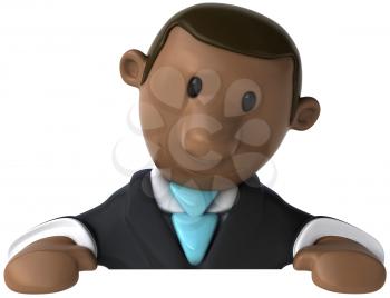 Royalty Free Clipart Image of a Dejected Man in a Suit
